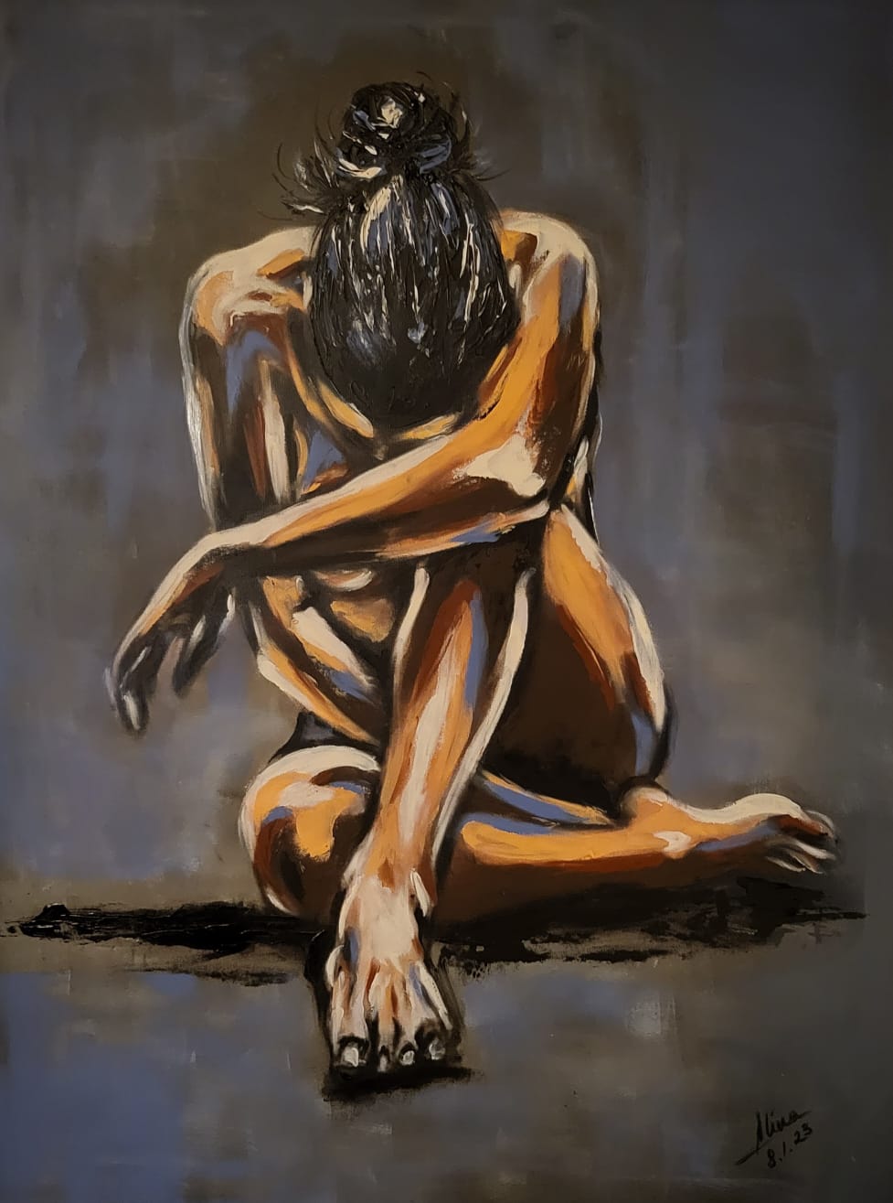 ArteDiAlina.com painting: Big girls cry too